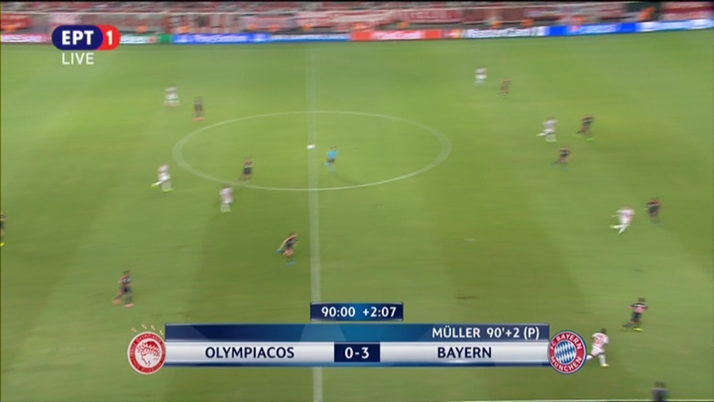 Ολυμπιακός – Μπάγερν 0-3 (Τελικό)