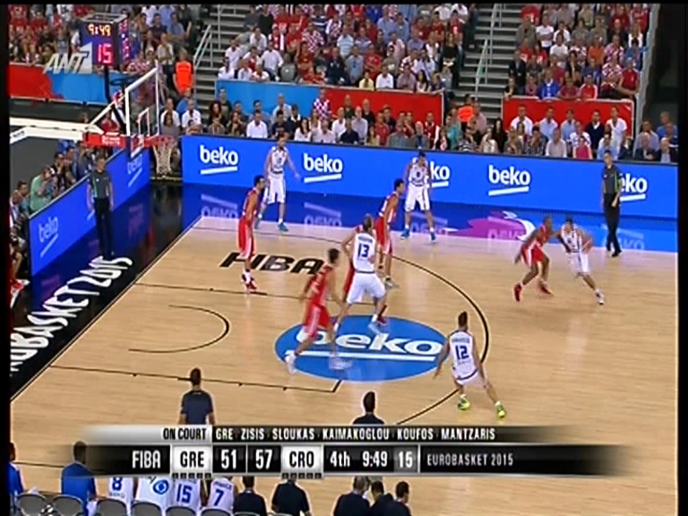 Ελλάδα- Κροατία 51-57 (30′)