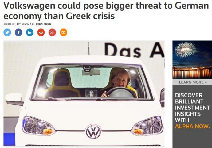 Το “σκάνδαλο VW” μεγαλύτερη απειλή για τη Γερμανία από το… Grexit
