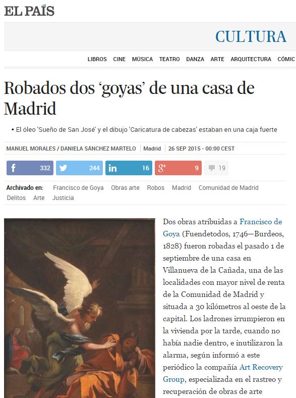 Μαδρίτη – Κλάπηκαν δύο πίνακες του Γκόγια – ΦΩΤΟ