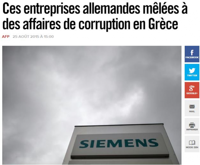 Liberation: Αυτές οι γερμανικές εταιρείες κατηγορούνται για διαφθορά στην Ελλάδα
