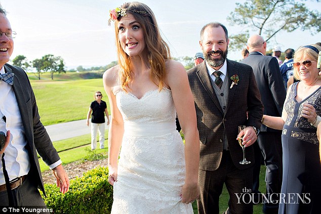 A few nerves? Stephanie Tobe said she rushed downstairs to meet the President after she spotted him talking to her guests