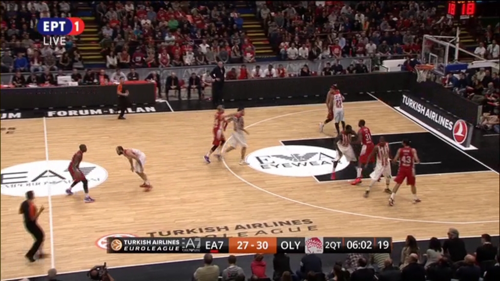 Αρμάνι Μιλάνο – Ολυμπιακός 37-39 (ΗΜ.)