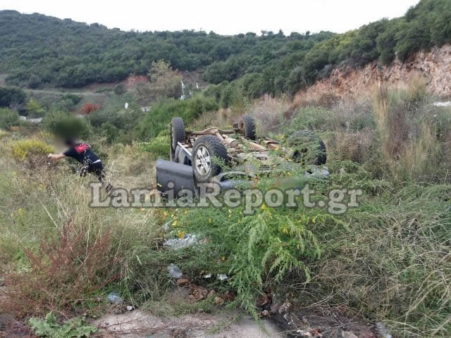 Άγιο είχε μία γυναίκα οδηγός στη Λαμία – ΦΩΤΟ