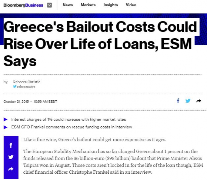 «Βόμβα» από τον ESM: Πιθανή η αύξηση του κόστους δανεισμού της Ελλάδας