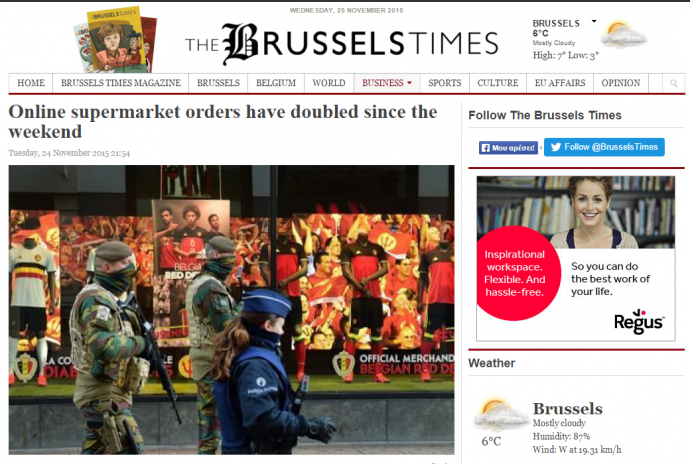 Βρυξέλλες: Διπλασιασμός των e-παραγγελιών στα σούπερ μάρκετ λόγω τρομοκρατίας