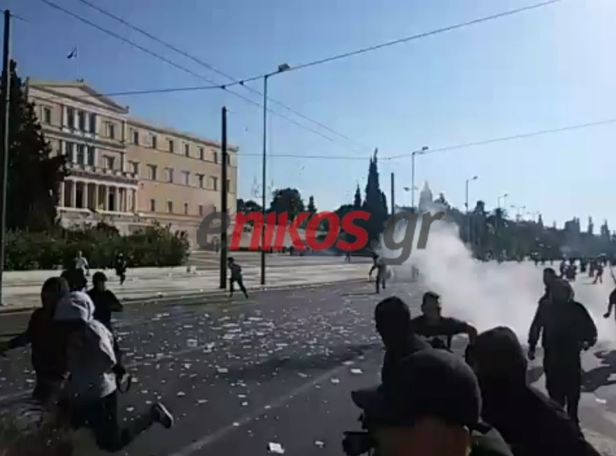 Νέο ΒΙΝΤΕΟ από τα επεισόδια στην πορεία