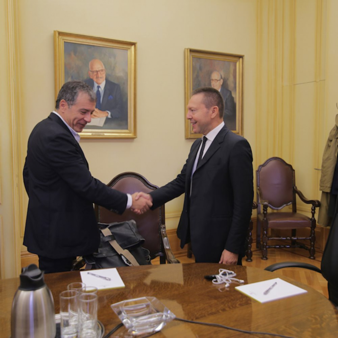 Γεύμα Στουρνάρα με Σταύρο Θεοδωράκη