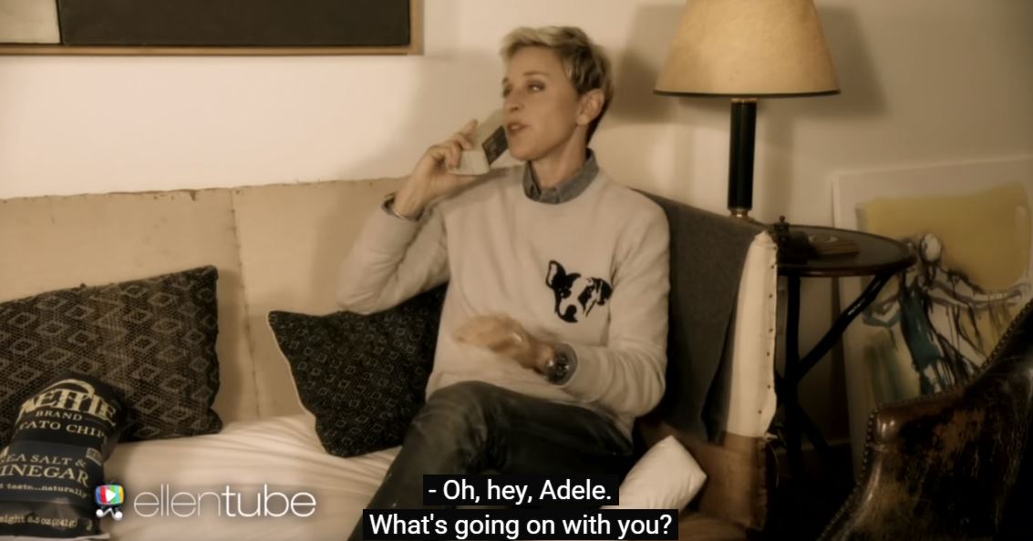 Η Έλεν Ντε Τζένερις σατιρίζει την Αντέλ – ΒΙΝΤΕΟ