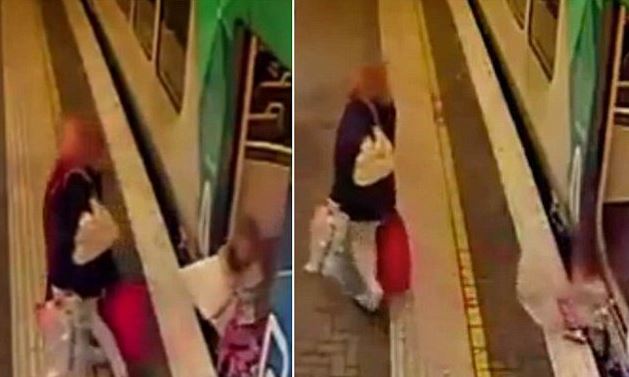 Βίντεο – σοκ: Κοριτσάκι γλιστρά και πέφτει στο διάκενο