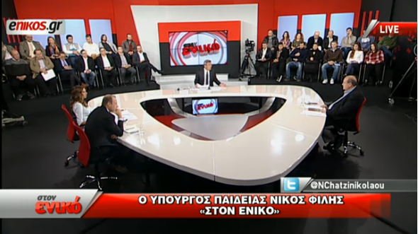 Ο Νίκος Φίλης «στον ενικό» με τον Νίκο Χατζηνικολάου