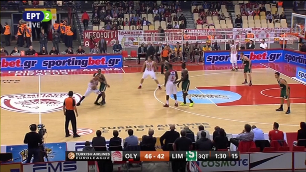 Ολυμπιακός – Λιμόζ 51-42 (30′)
