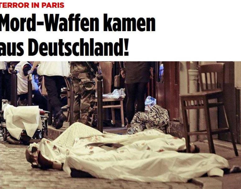 Bild: Τα όπλα των επιθέσεων στο Παρίσι προήλθαν από την Γερμανία