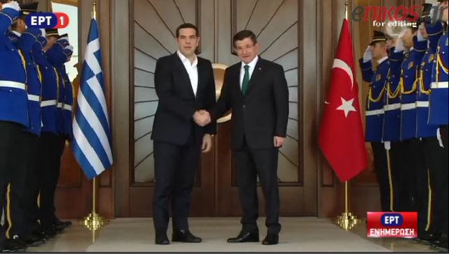 Πλάνα από τη συνάντηση Τσίπρα – Νταβούτογλου – ΒΙΝΤΕΟ