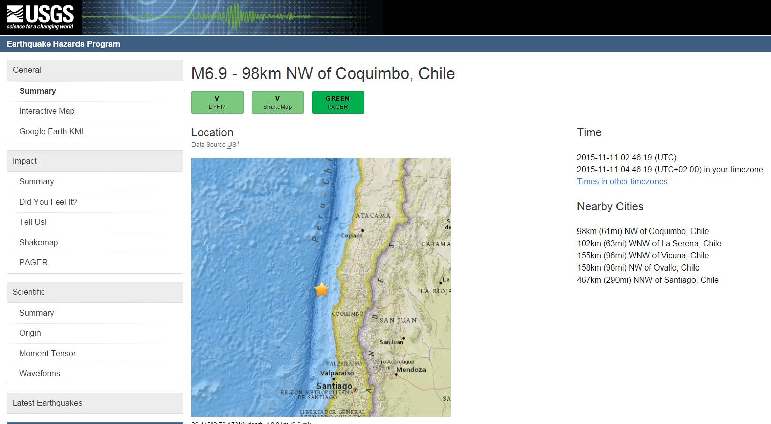 6,9 ρίχτερ στη Χιλή – Ακυρώθηκε η προειδοποίηση για τσουνάμι