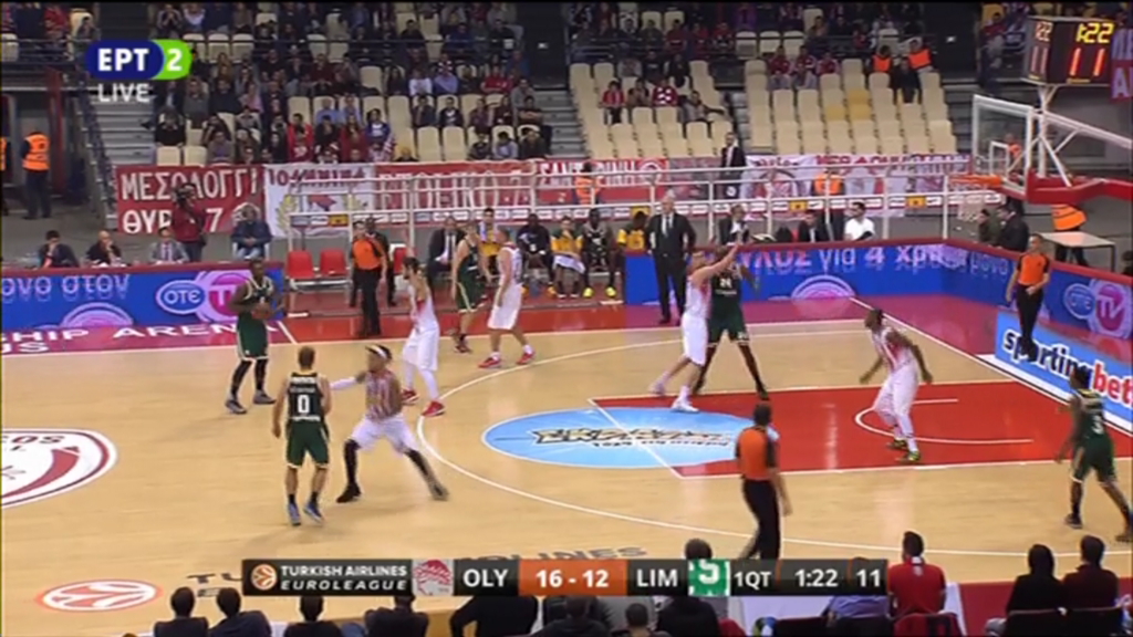 Ολυμπιακός – Λιμόζ 16-17 (10′)