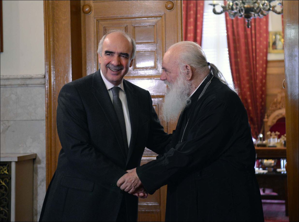 Ο Μεϊμαράκης στον Ιερώνυμο: Οφείλουμε να συστρατευθούμε στο έργο της Εκκλησίας