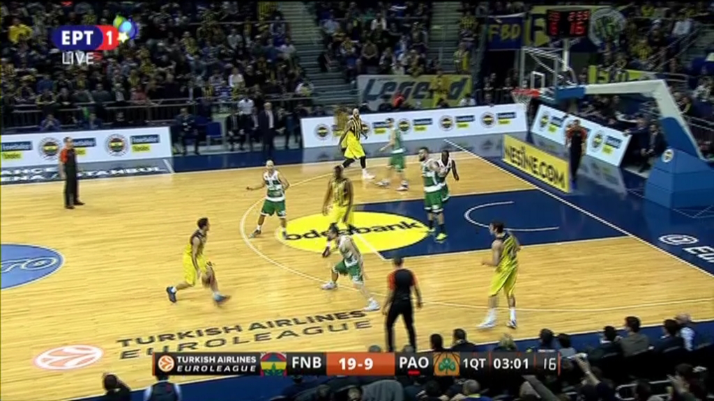 Φενέρ – Παναθηναϊκός 28-18 (10′)