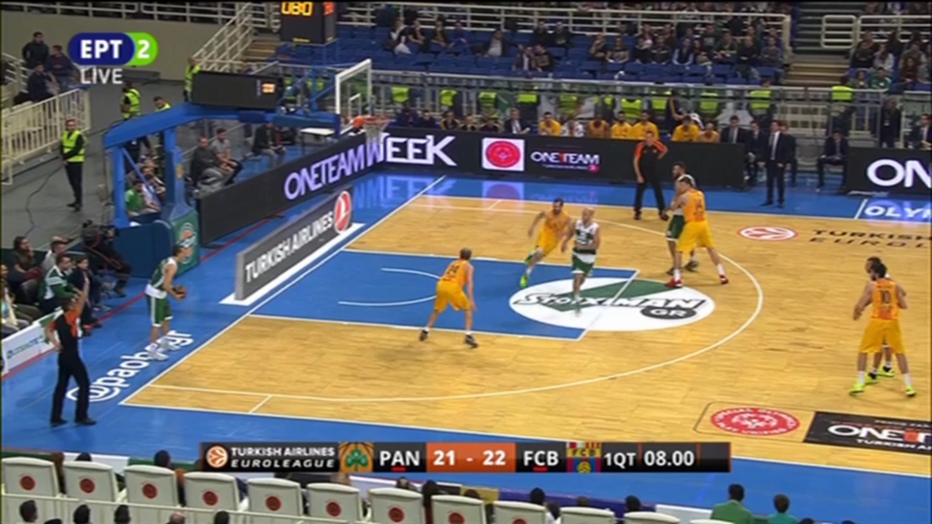 Παναθηναϊκός – Μπαρτσελόνα 21 – 22 (10′)