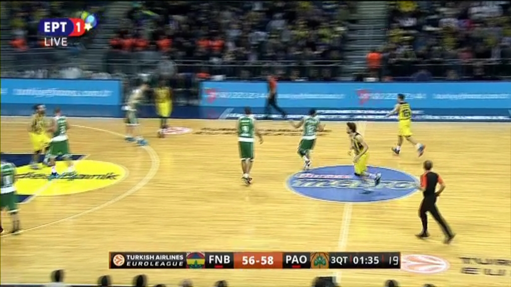 Φενέρ – Παναθηναϊκός 62-58 (30′)