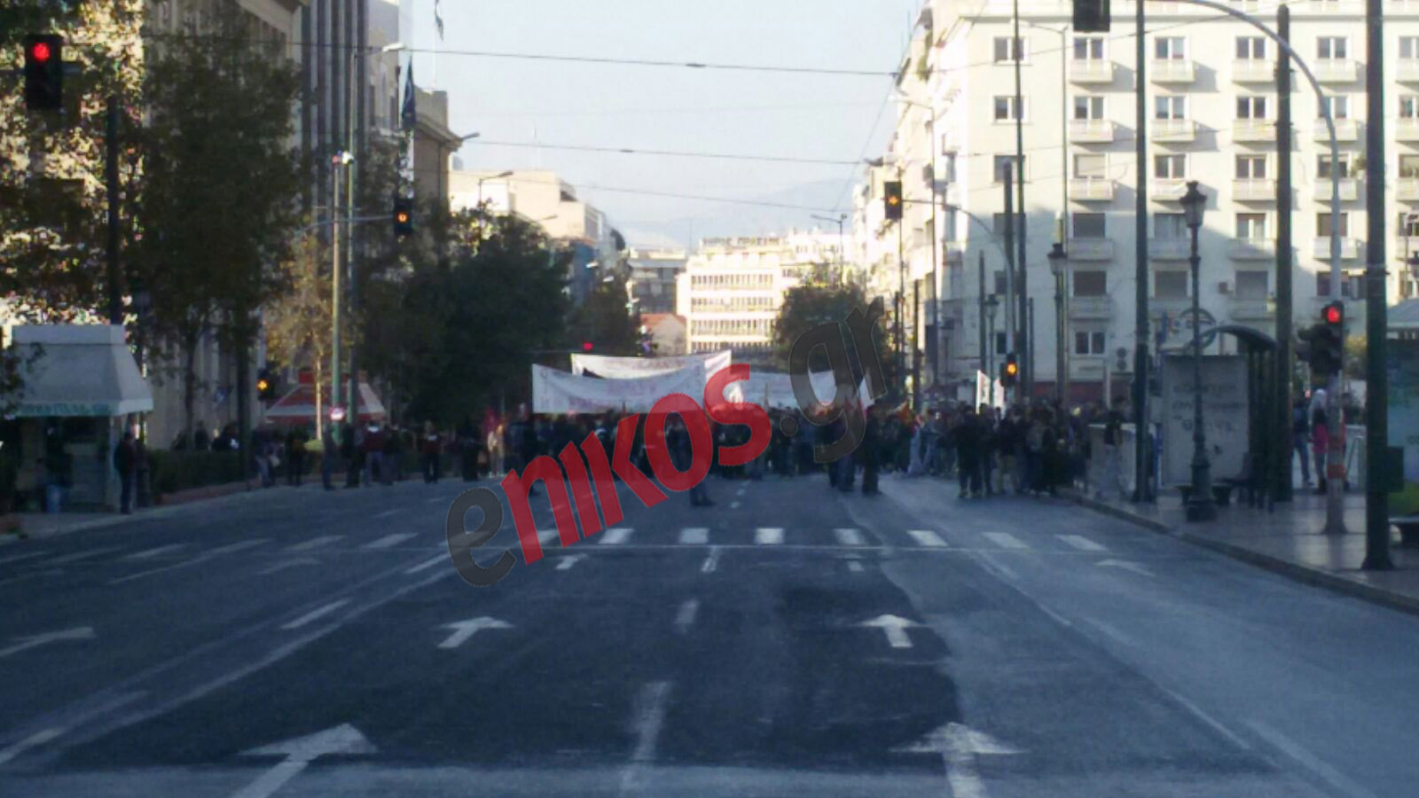 Κλειστή η Πανεπιστημίου – ΦΩΤΟ – ΤΩΡΑ