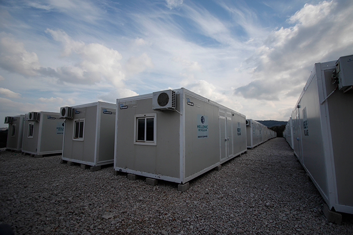 Σταμάτησαν οι εργασίες στο hot spot της Χίου – ΦΩΤΟ