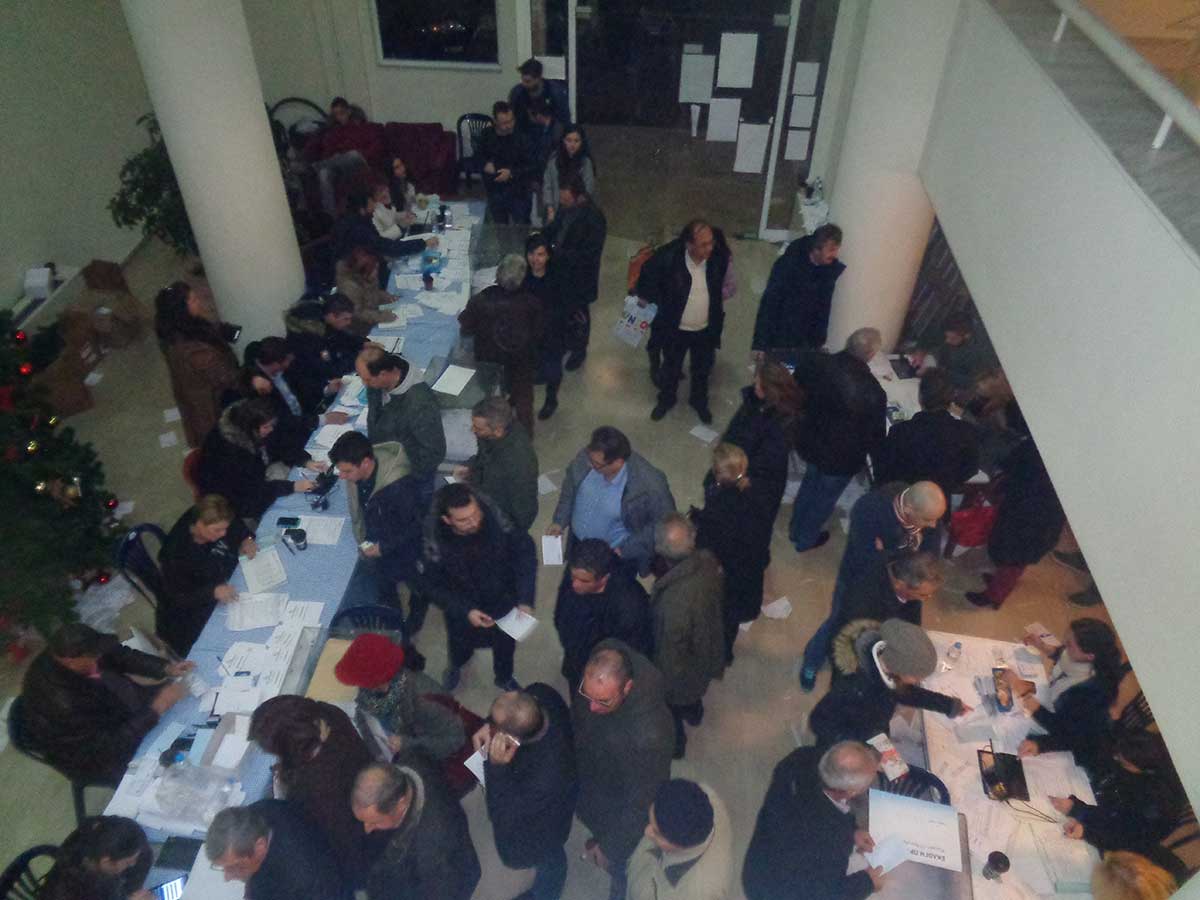 Τα αποτελέσματα του πρώτου εκλογικού τμήματος στα Τρίκαλα