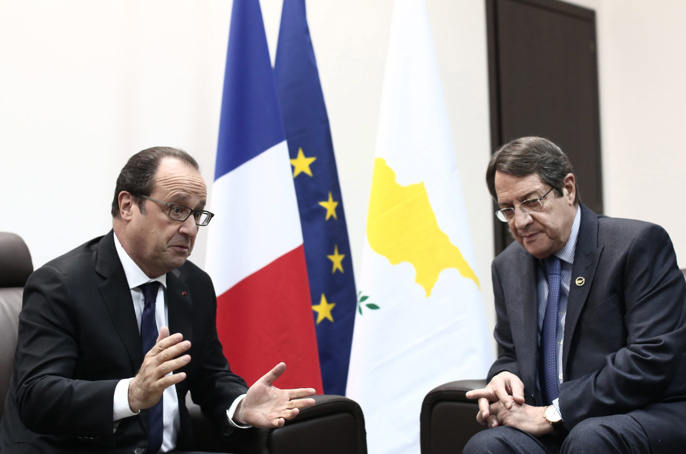 Συνάντηση Αναστασιάδη – Ολάντ στην Λάρνακα