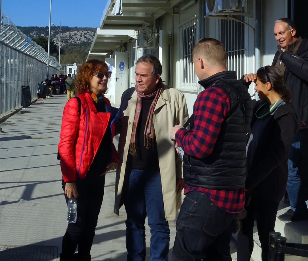 Με τη Σούζαν Σάραντον συναντήθηκε ο Μουζάλας στη Λέσβο