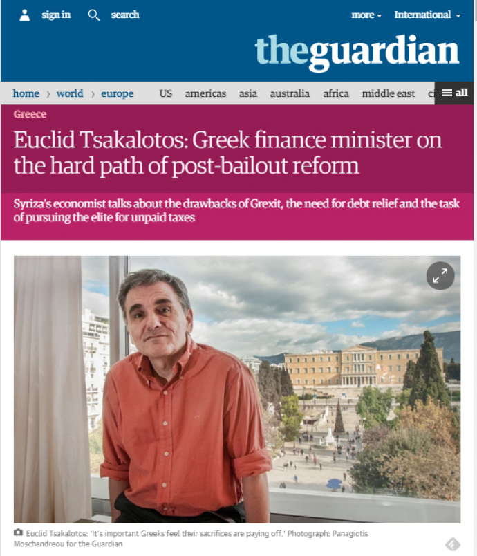 Τσακαλώτος: Η Ελλάδα δεν θα ήταν καλύτερα στην δραχμή