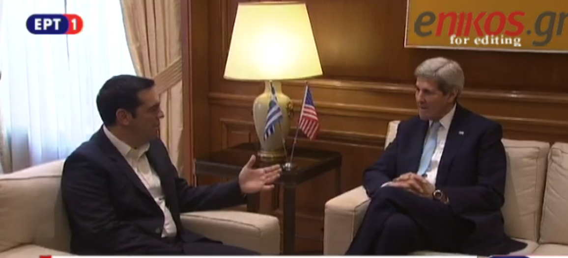 Ο διάλογος του Πρωθυπουργού με τον Κέρι μπροστά στις κάμερες – ΒΙΝΤΕΟ