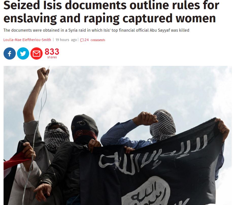 Οι τζιχαντιστές του ISIS έβαλαν κανόνες… βιασμού – ΒΙΝΤΕΟ