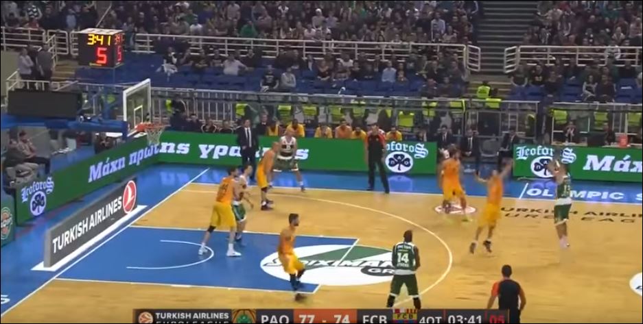 Το εκπληκτικό τρίποντο του Διαμαντίδη – ΒΙΝΤΕΟ