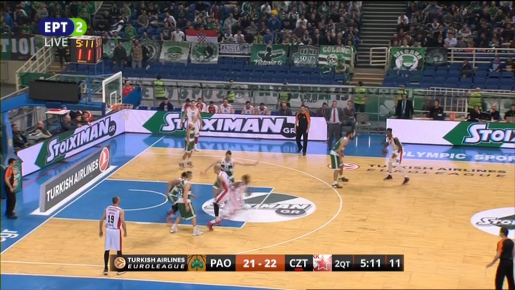 Παναθηναϊκός – Ερυθρός Αστέρας 34-38 (ΗΜ.)