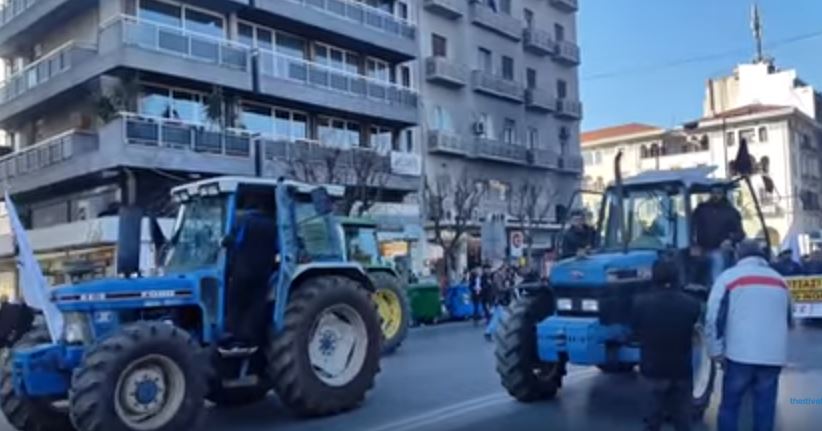 Η πορεία των αγροτών στη Θεσσαλονίκη – ΒΙΝΤΕΟ