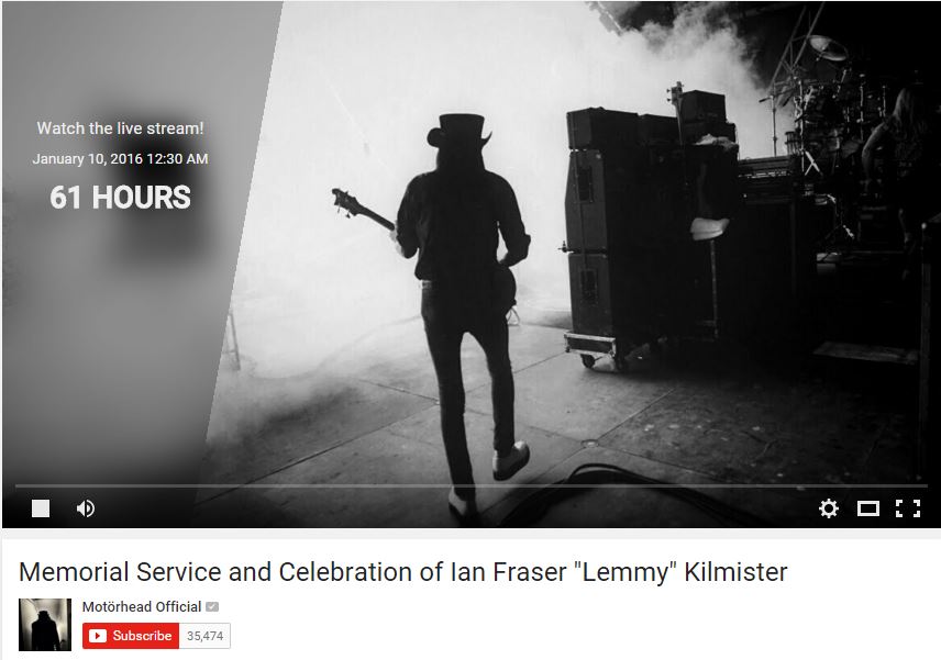 Σε live streaming η κηδεία του Λέμι