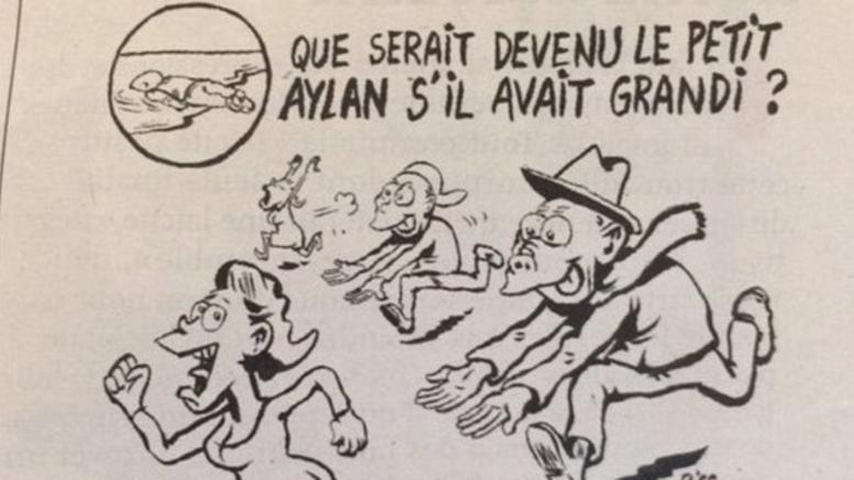 Σάλος από το σκίτσο του μικρού Αιλάν στο Charlie Hebdo – ΦΩΤΟ
