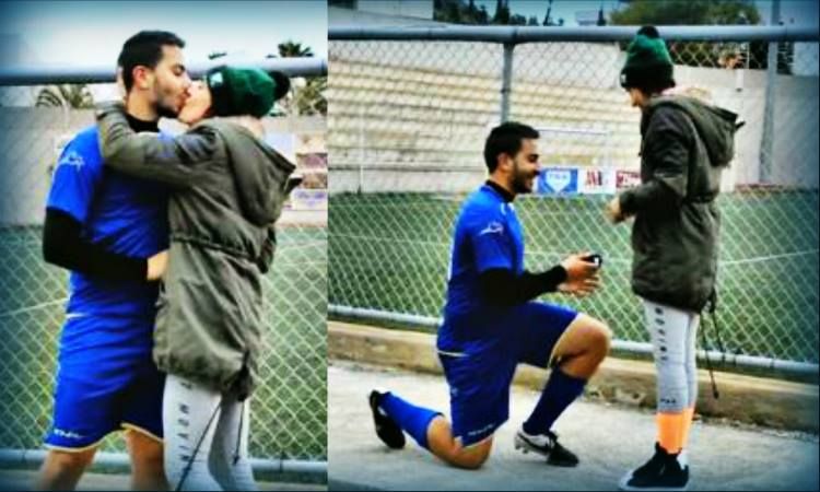 Πρόταση γάμου σε αγώνα ποδοσφαίρου – ΒΙΝΤΕΟ