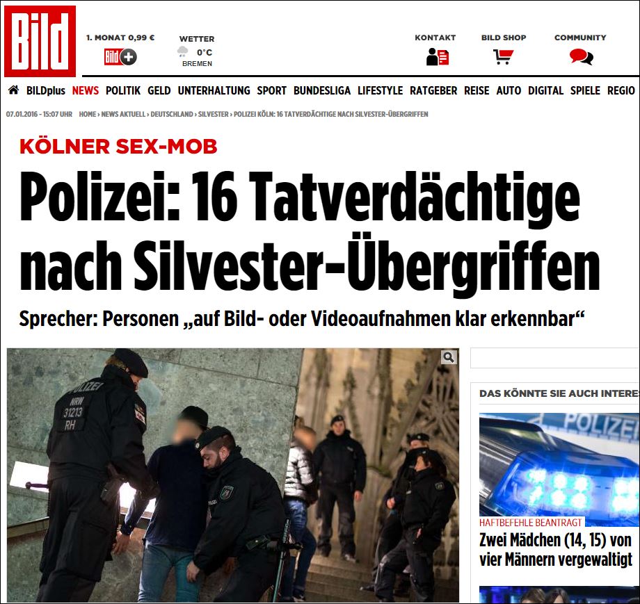 Εντόπισαν 16 υπόπτους για τις σεξιστικές επιθέσεις στην Κολωνία