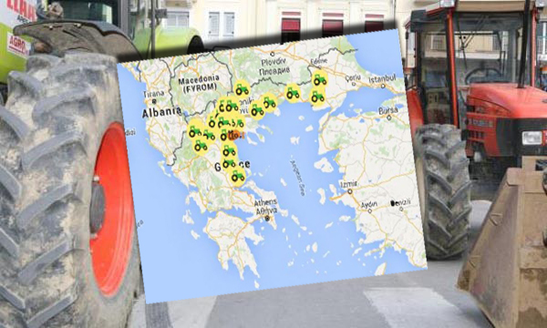 Μεγάλη κινητοποίηση των αγροτών σε όλη την Ελλάδα – Δείτε τον χάρτη – ΒΙΝΤΕΟ