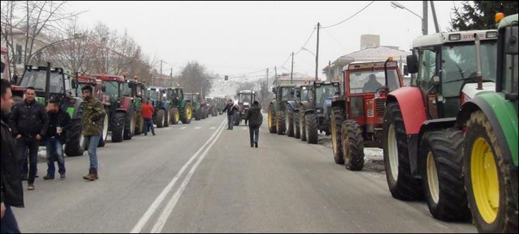Μπλόκο αγροτών στην Κοζάνη – ΒΙΝΤΕΟ