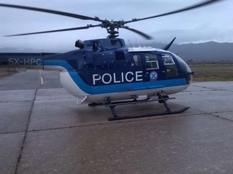 Το σημείο της τραγωδίας στο Μεσολόγγι από το ελικόπτερο της ΕΛΑΣ – ΦΩΤΟ