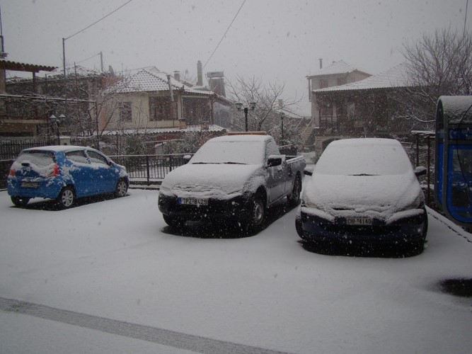 Στα λευκά η ορεινή Αρκαδία – ΦΩΤΟ