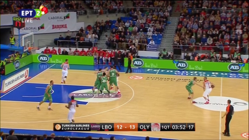 Λαμποράλ Κούτσα – Ολυμπιακός 18-24 (10′)