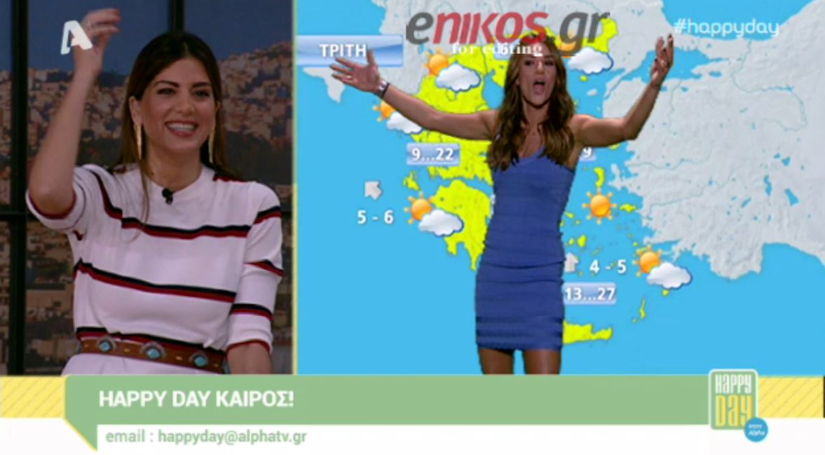 Στο σκοτάδι είπε η Τσολάκη τον καιρό – ΒΙΝΤΕΟ