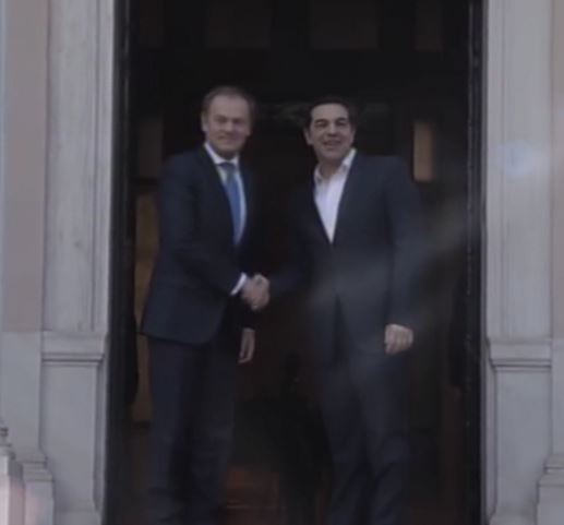 Το tweet του Τσίπρα για την επίσκεψη του Τουσκ