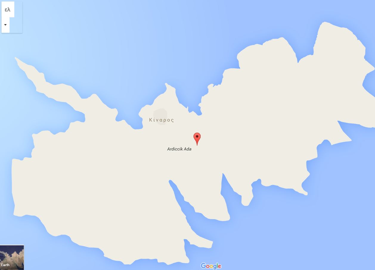 Τουρκικό όνομα στην Κίναρο από τους χάρτες της google – ΦΩΤΟ