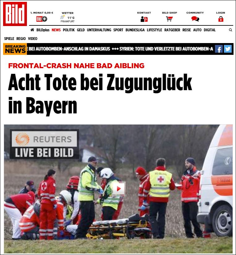 8 οι νεκροί στην Βαυαρία – 15 επιβάτες σε κρίσιμη κατάσταση