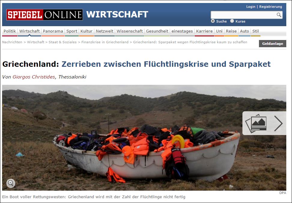 Spiegel: Η Ελλάδα συνθλίβεται ανάμεσα στο προσφυγικό και τη λιτότητα