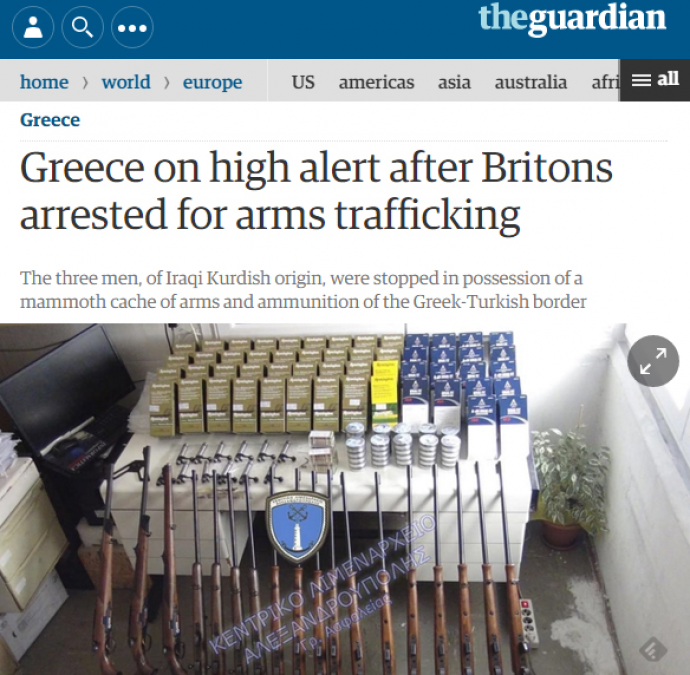 Guardian: Η Ελλάδα ο αδύναμος κρίκος της Ευρώπης στη διακίνηση οπλισμού